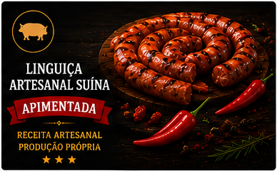 Linguiça artesanal apimentada